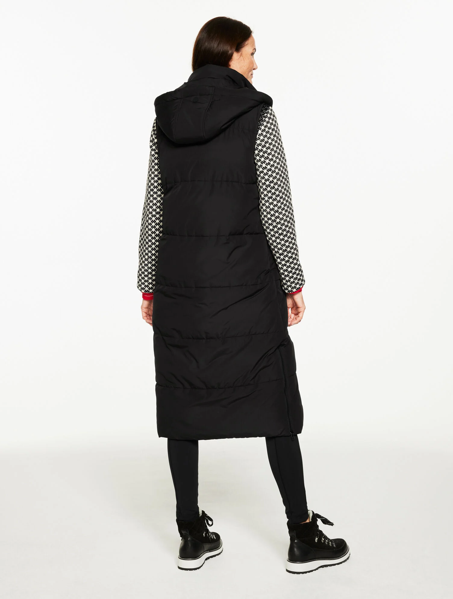 Hooded Long Puffer Vest