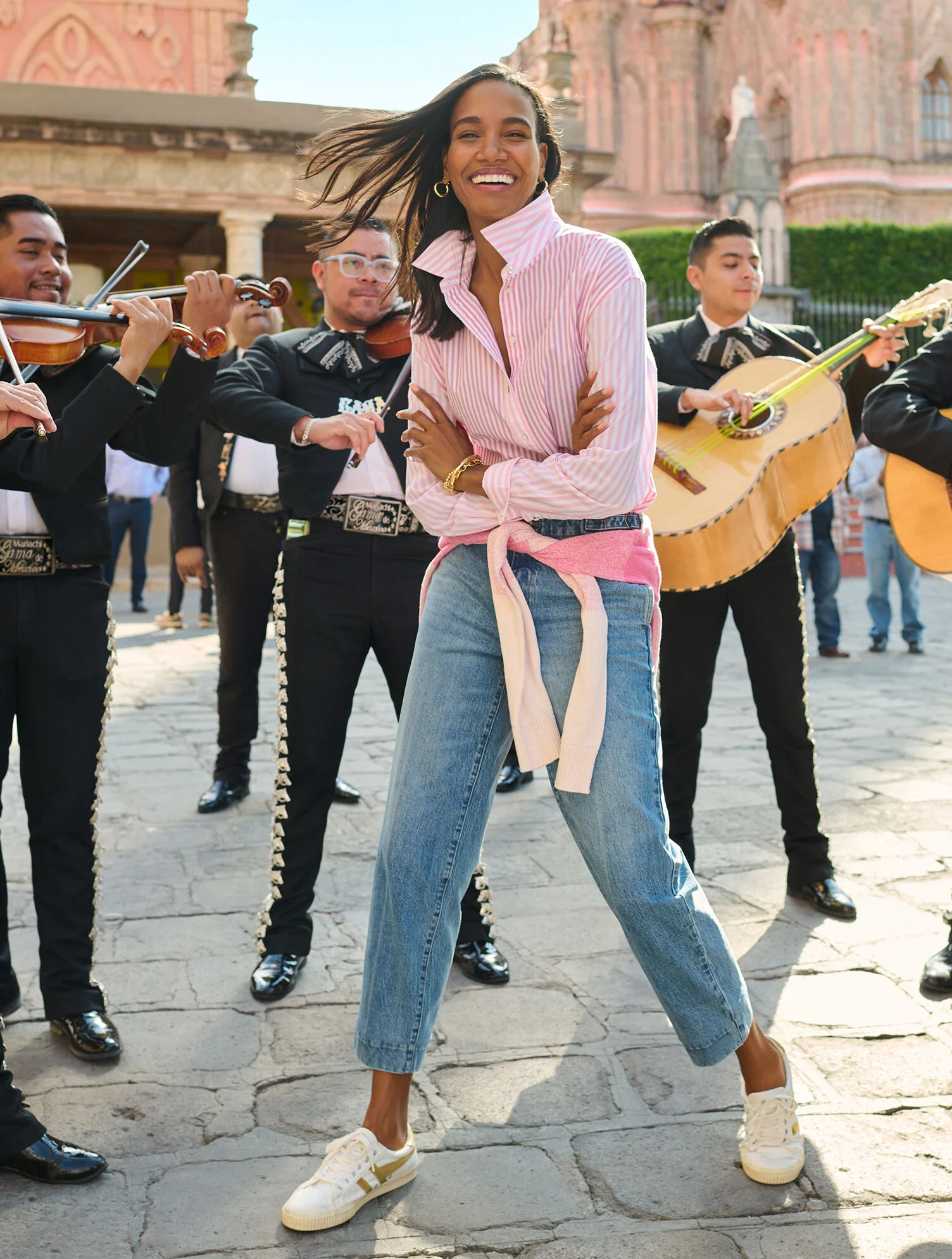 Poplin Short Shirt - Blooming Stripe