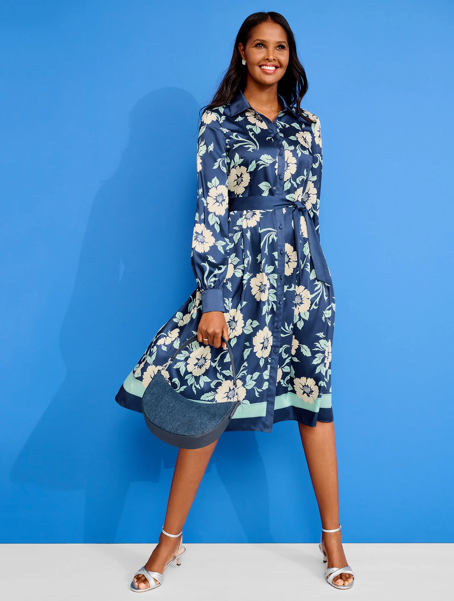 Tallia Pleated Metallic Nappa Ankle Strap Heel Sandals