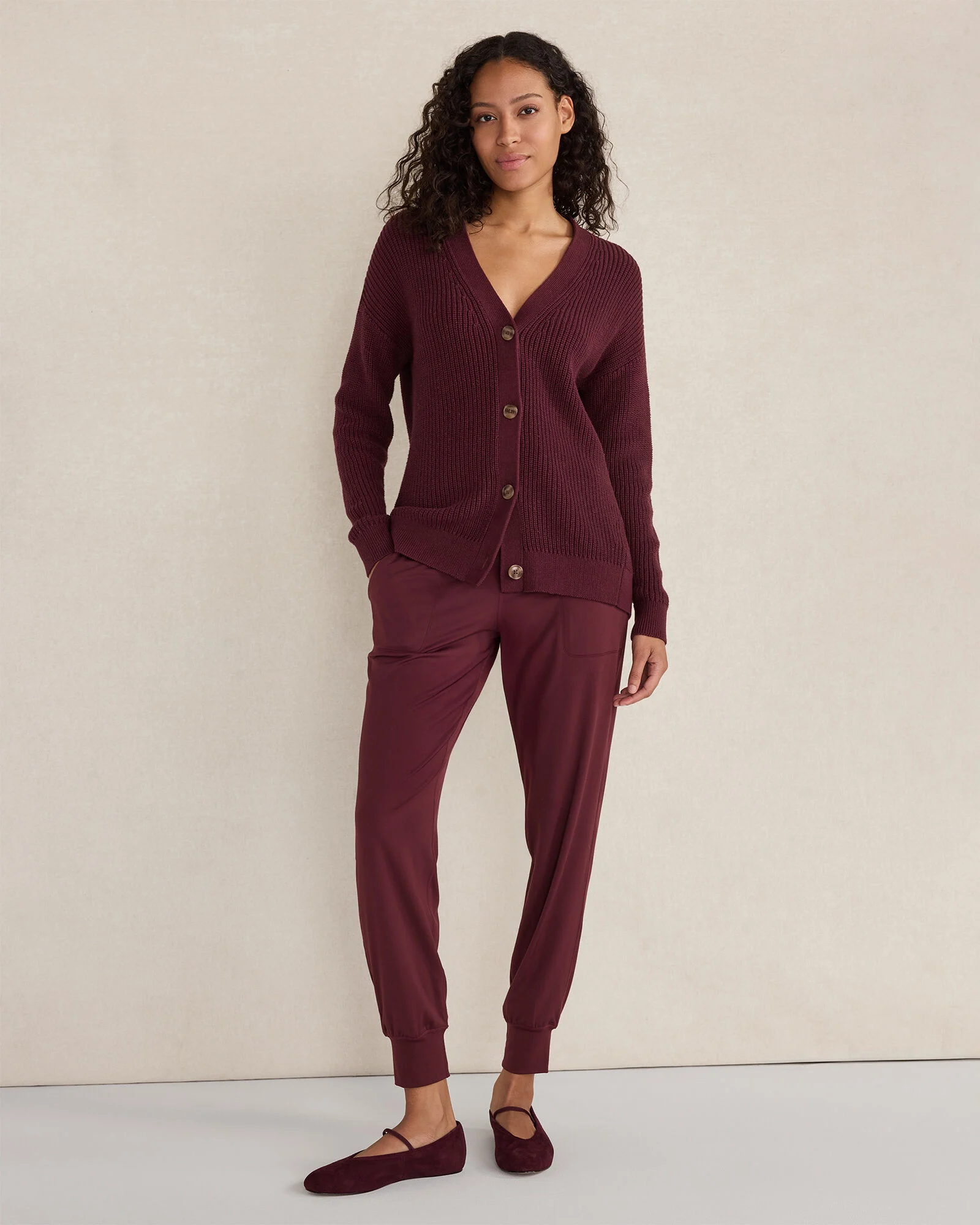 Organic Cotton Shaker Stitch Cardigan