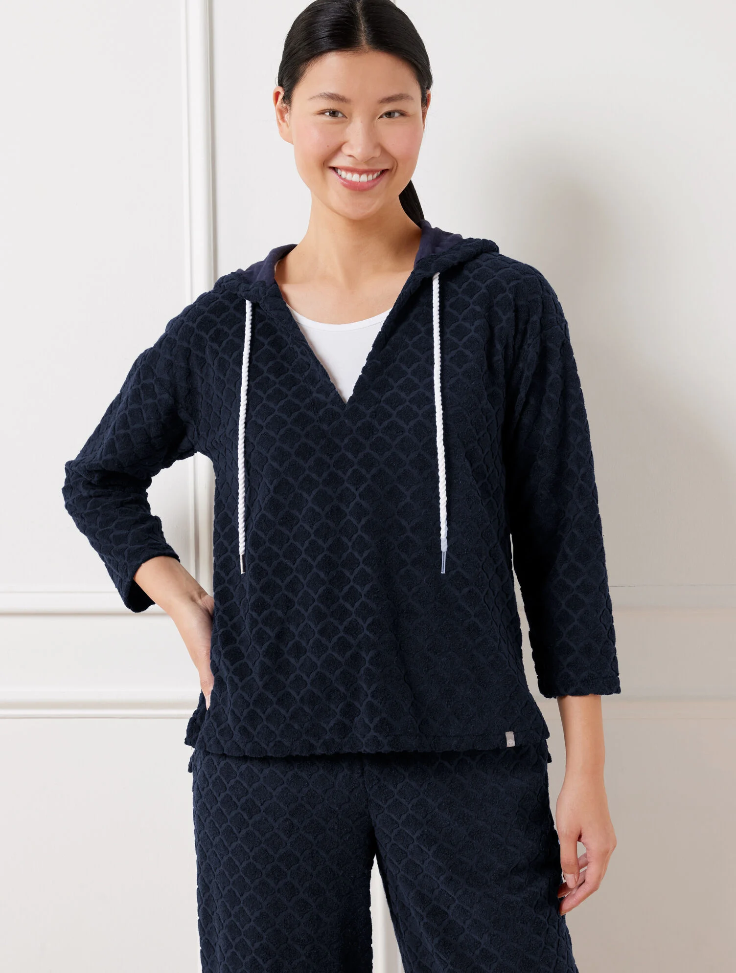 Towel Terry Hooded Pullover - Seashell