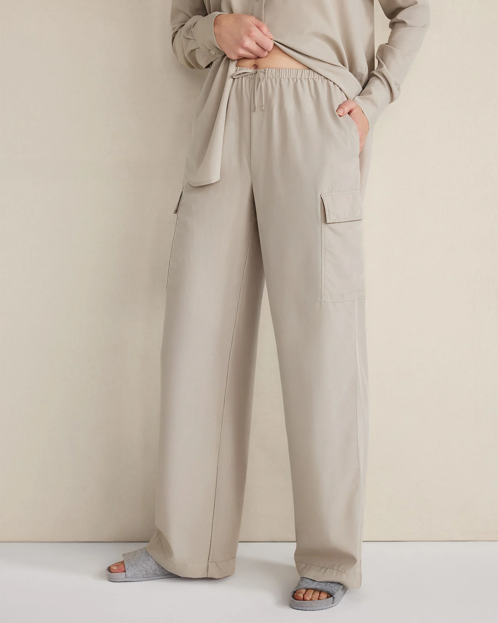 Drapey Modal Cargo Pants