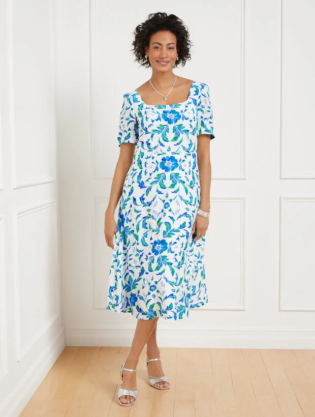 Fit & Flare Dress - Beautiful Scroll