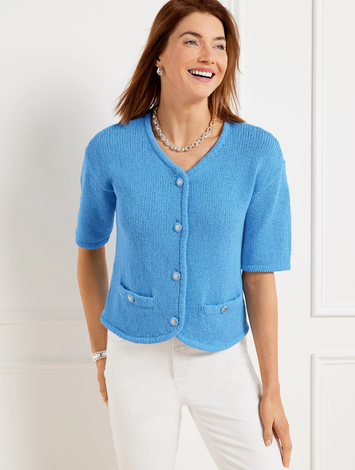 Elbow Sleeve Sweater Jacket