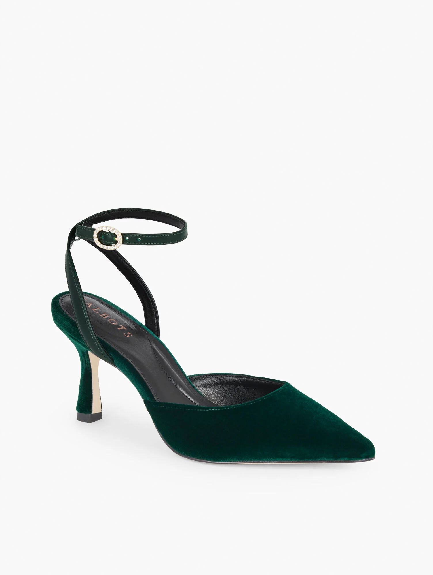 Evelyn Velvet Flare Heel Pumps