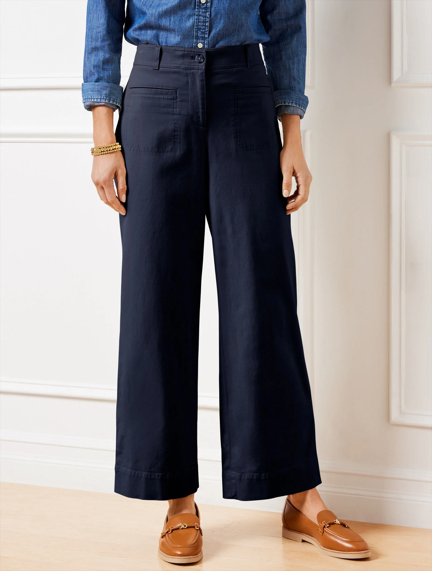 Wide Ankle Twill Pants