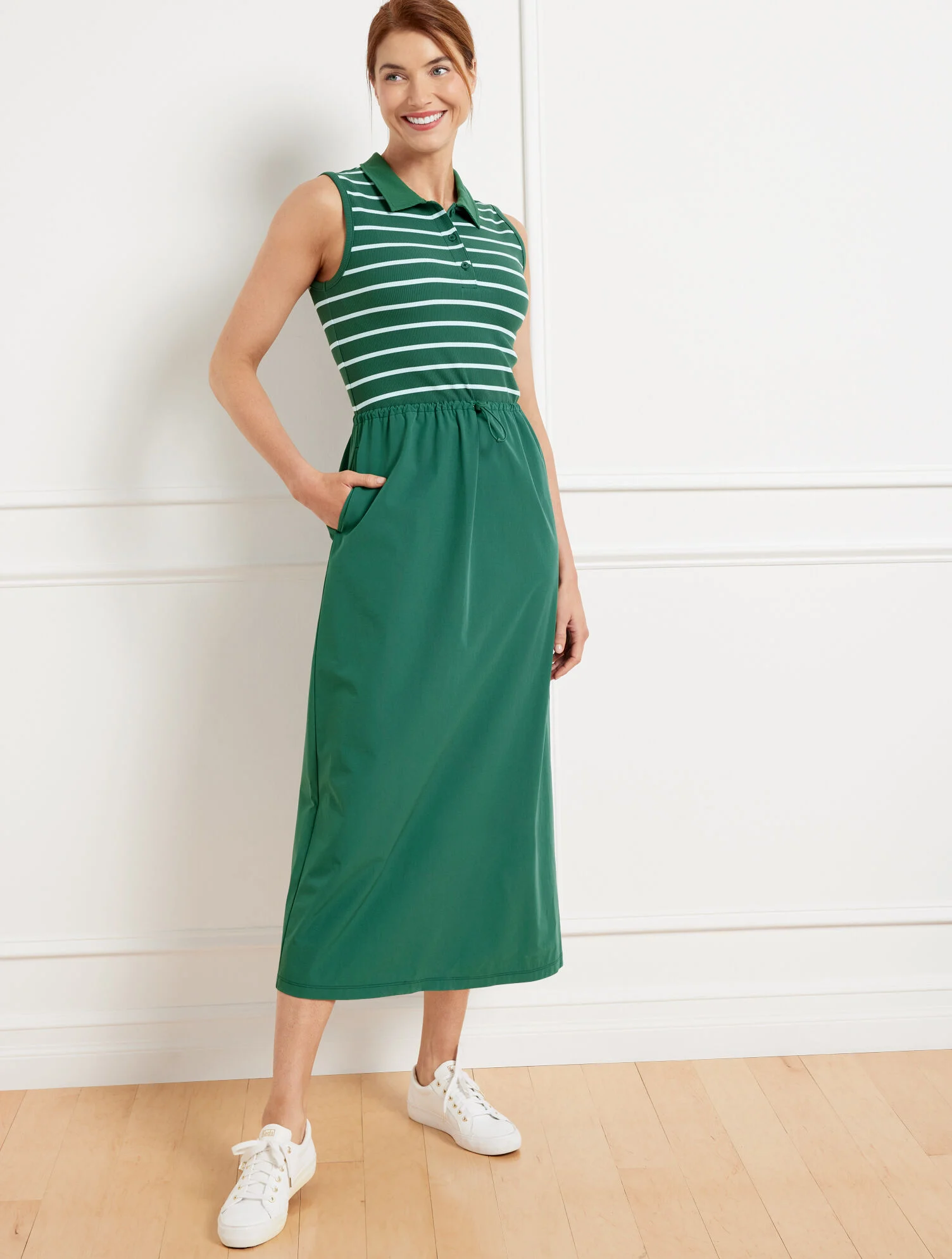 Mixed Media Polo Dress