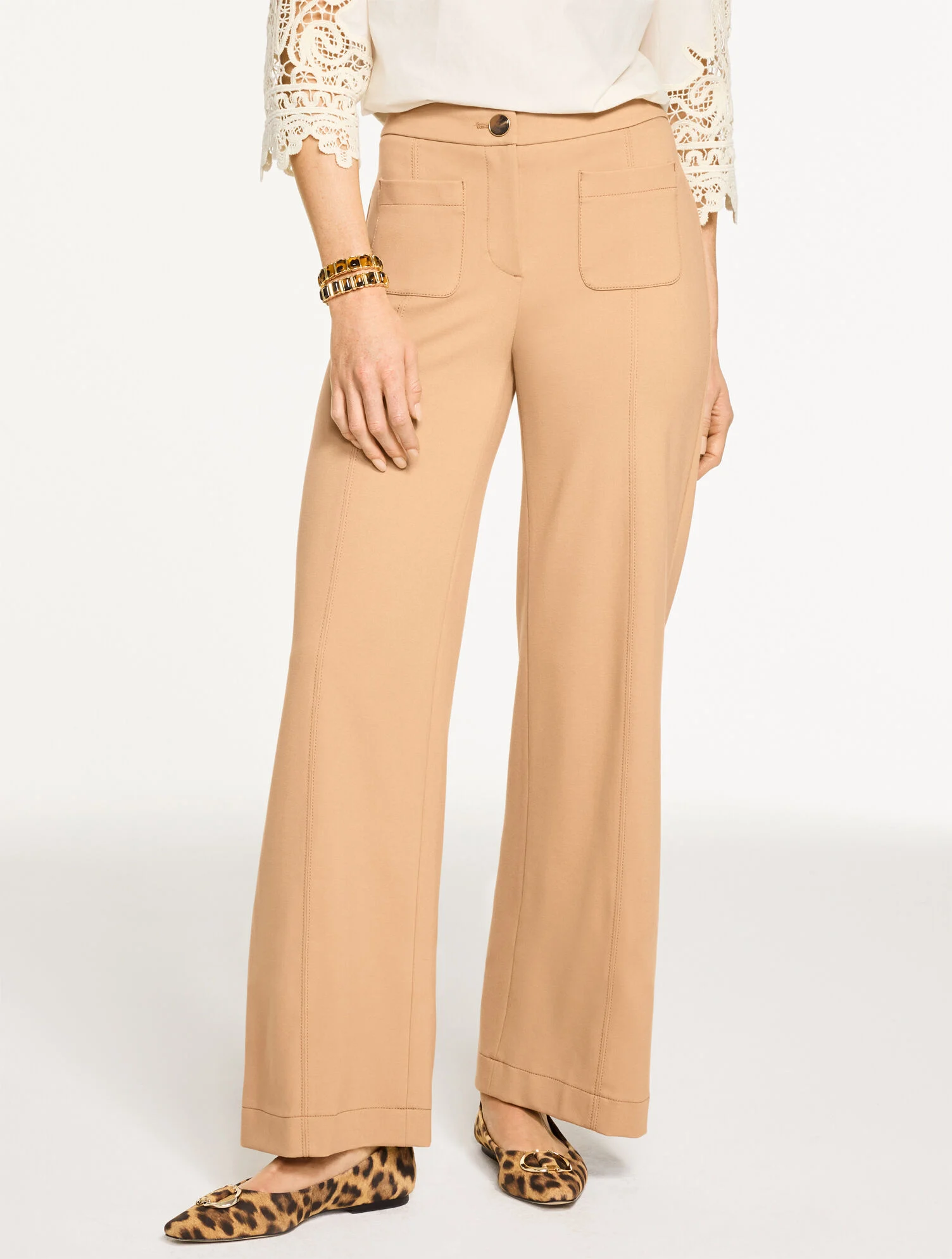 Wide Leg Ponte Pants