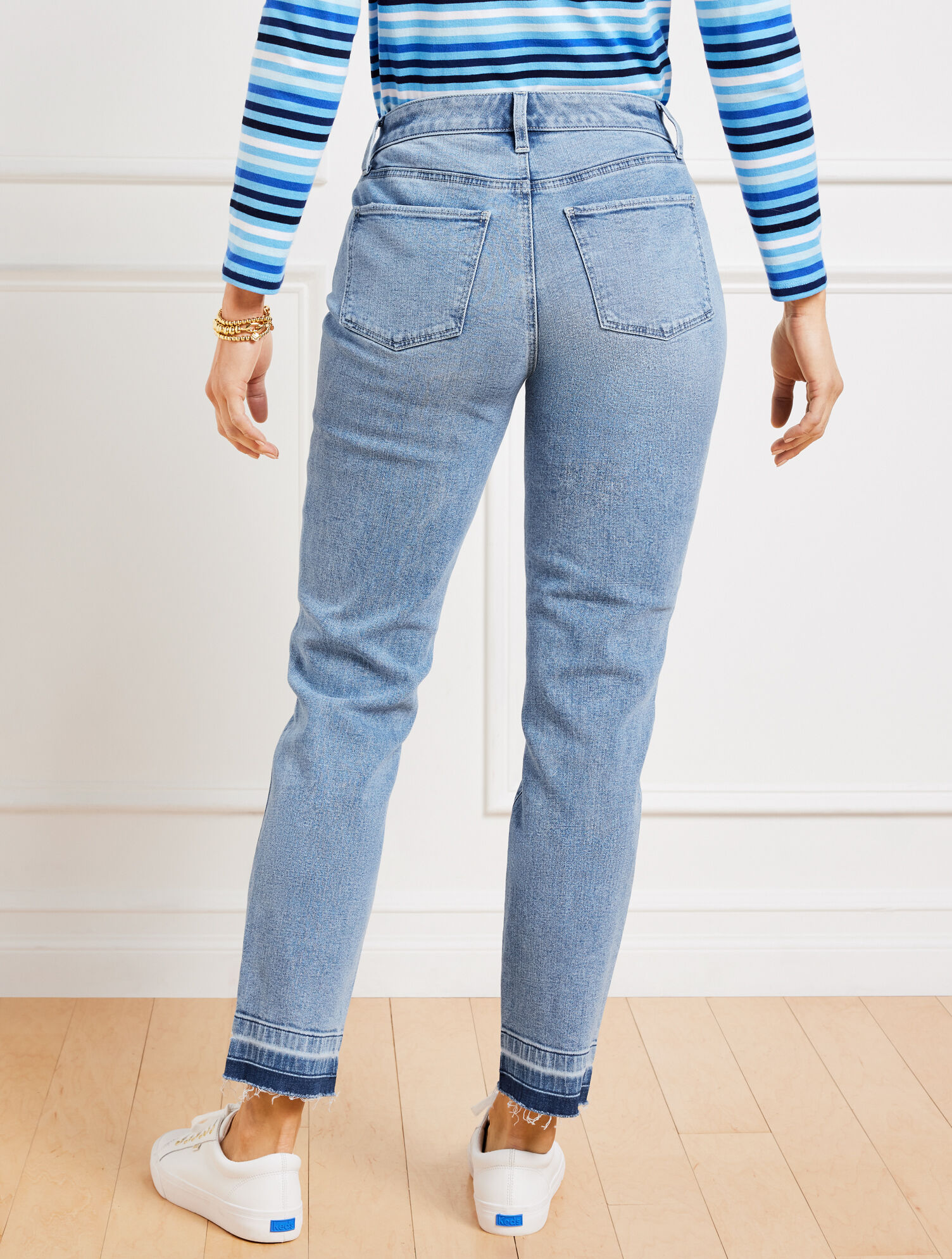 Slim Ankle Released Hem Jeans - Pelham Wash - Curvy Fit