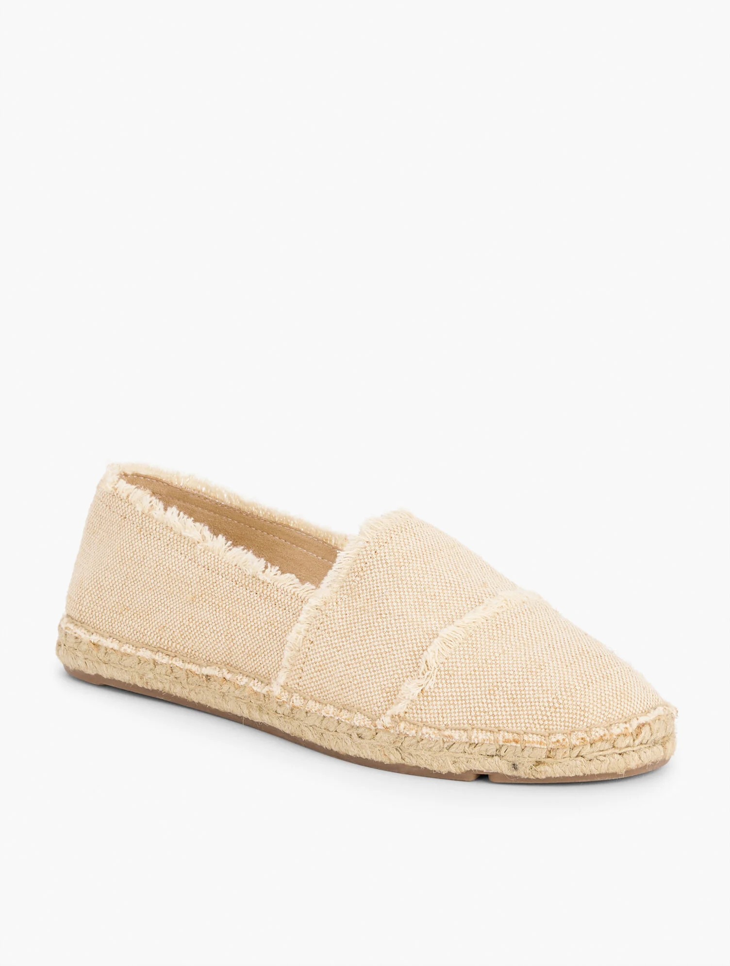 Izzy Frayed Metallic Espadrille Flats