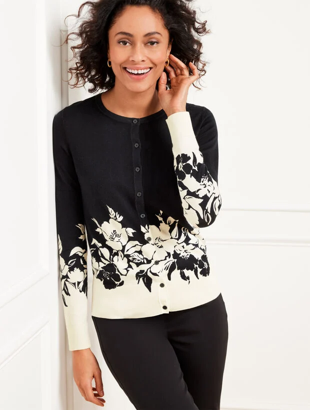 Charming Cardigan - Placed Floral