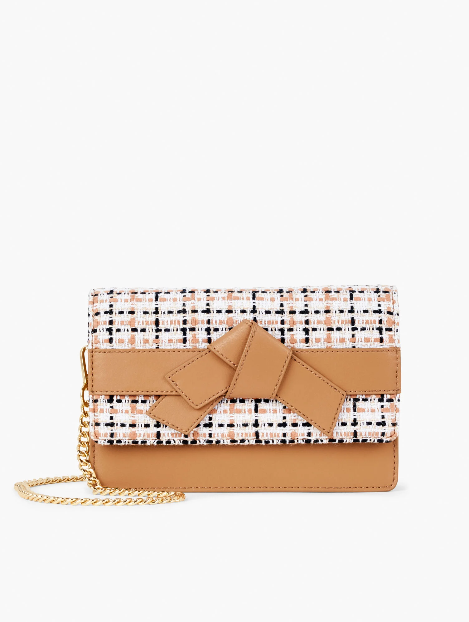 Tweed Vachetta Clutch