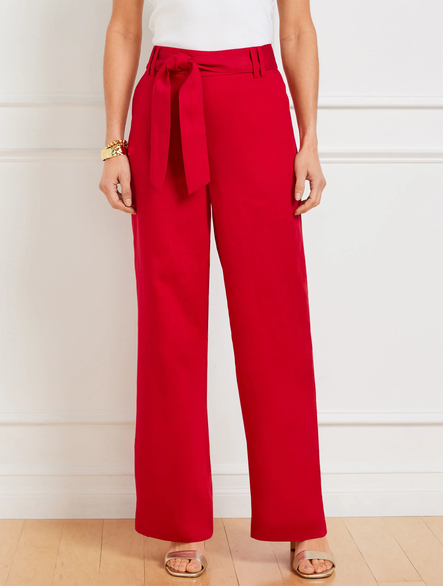 Wide Leg Pull-On Pants