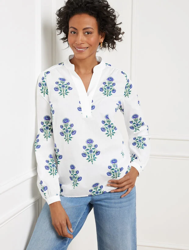 Woodblock Blooms Popover