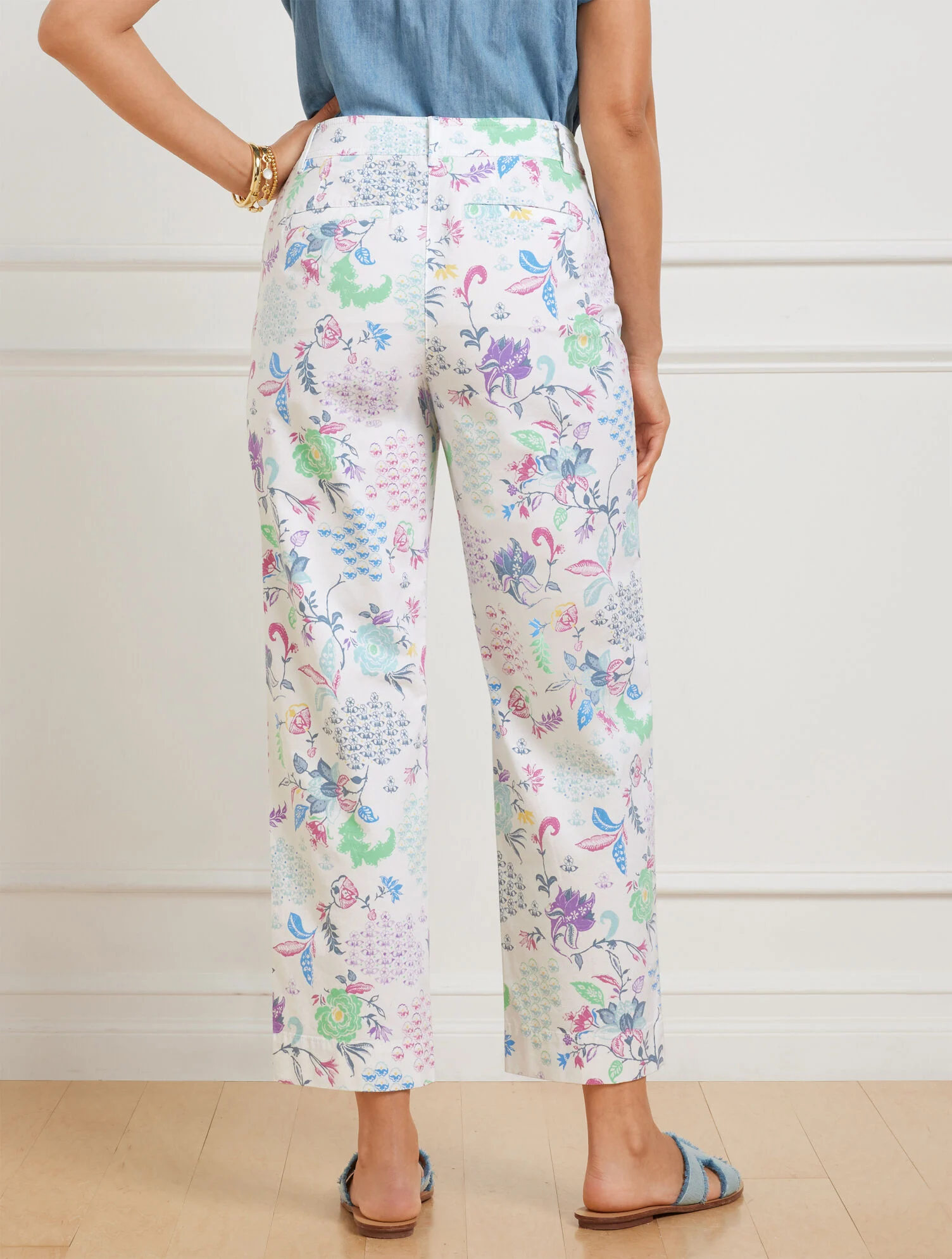 Straight Crop Pants - Whimsical Jacobean