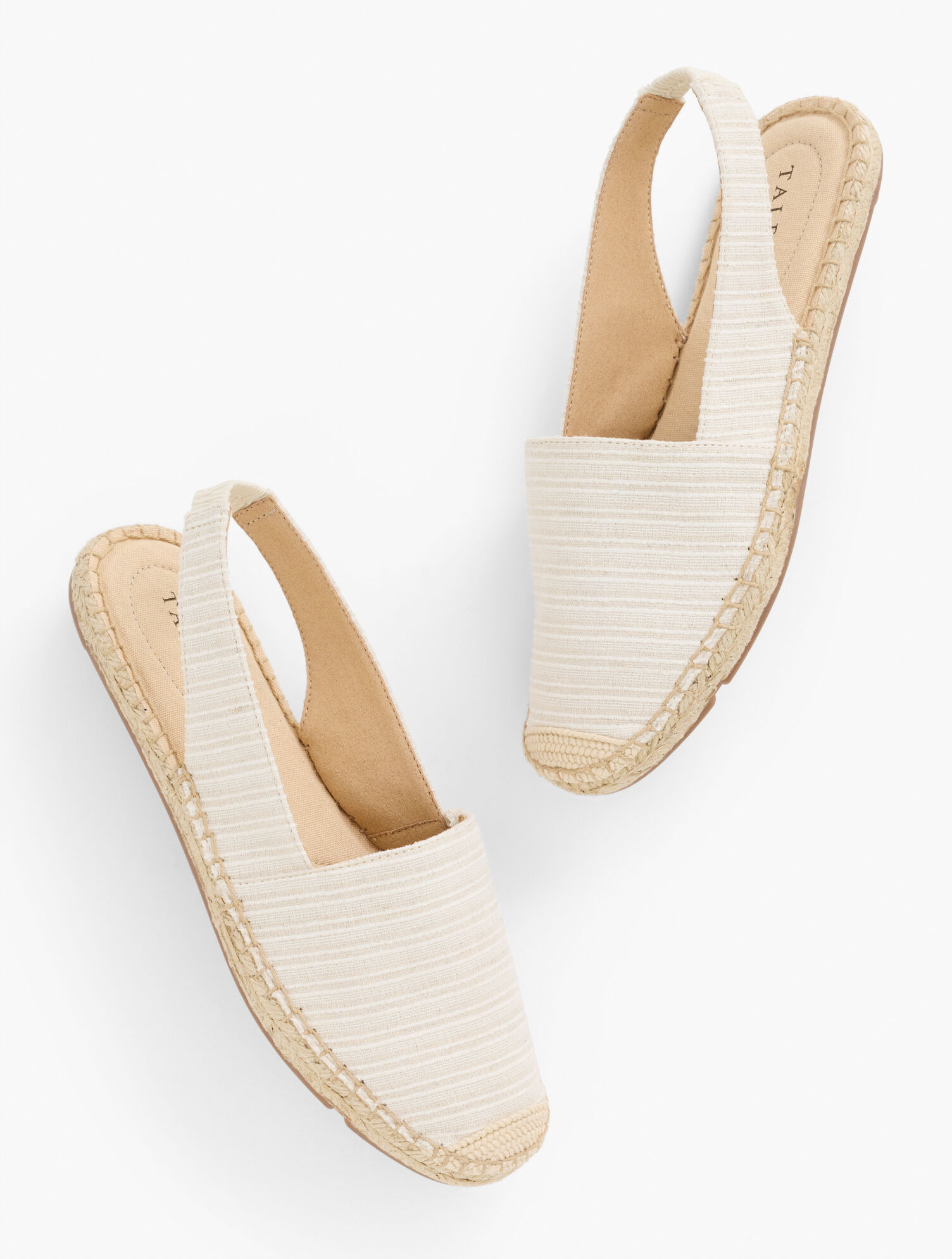 Izzy Slingback Espadrille Flats - Canvas