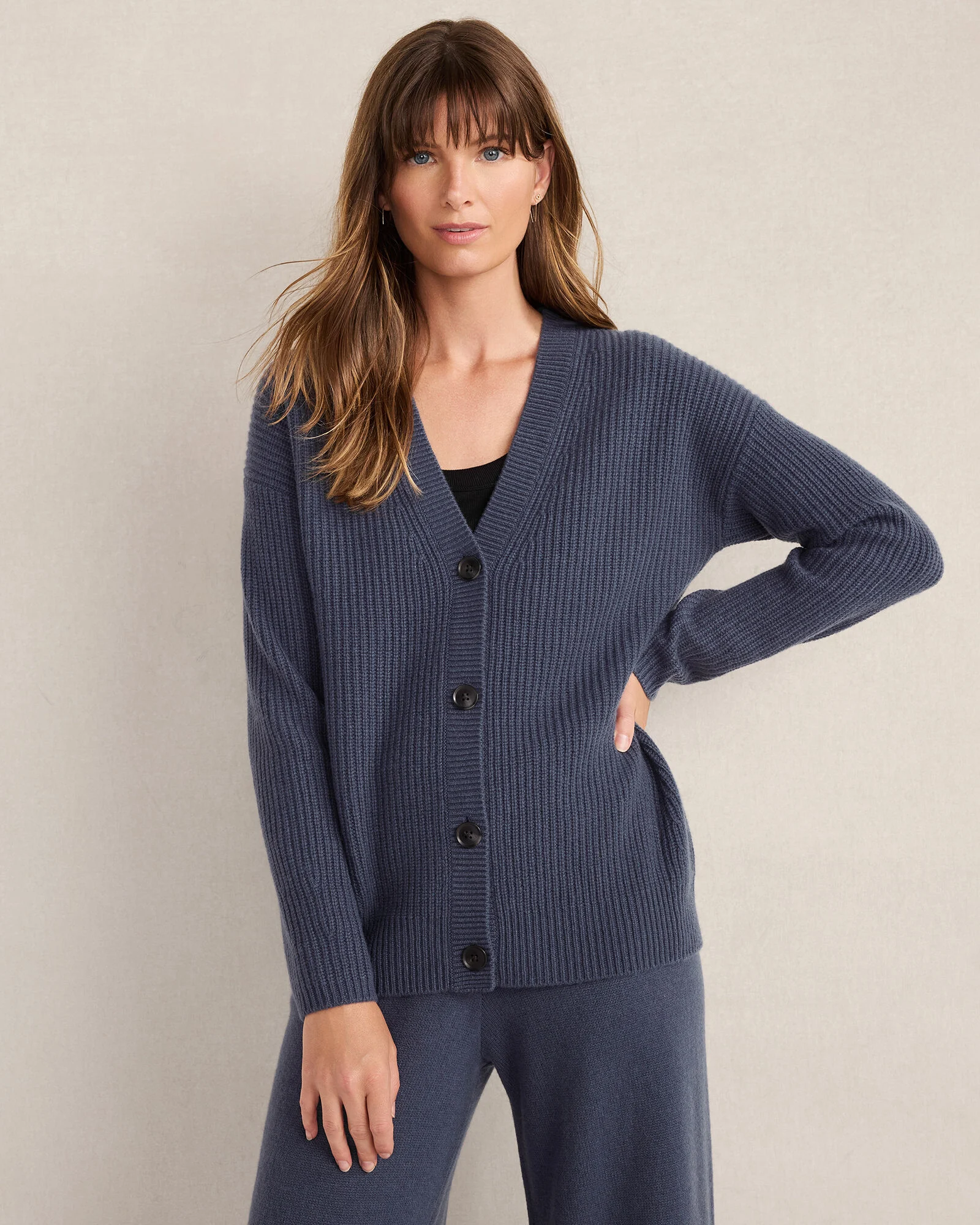 Cashmere Shaker Stitch Cardigan