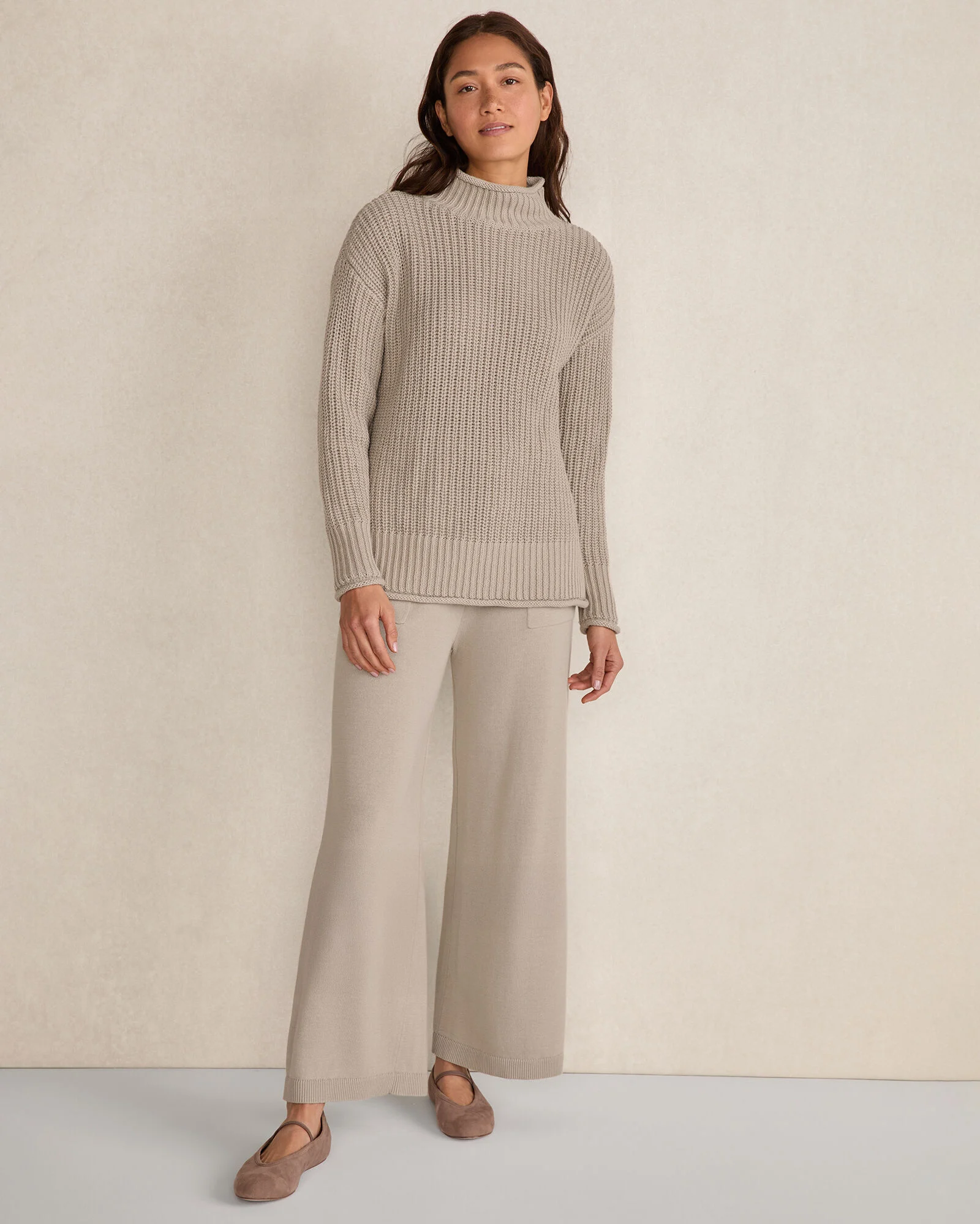 Organic Cotton Roll Neck Sweater
