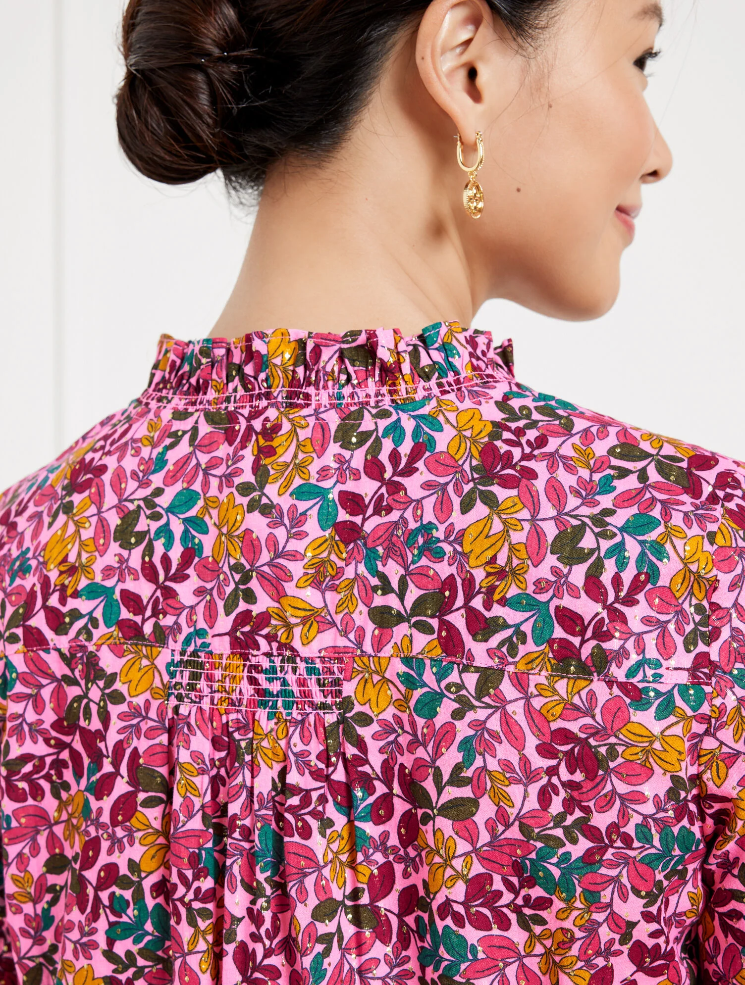 Ruffle Top - Gathered Leaves