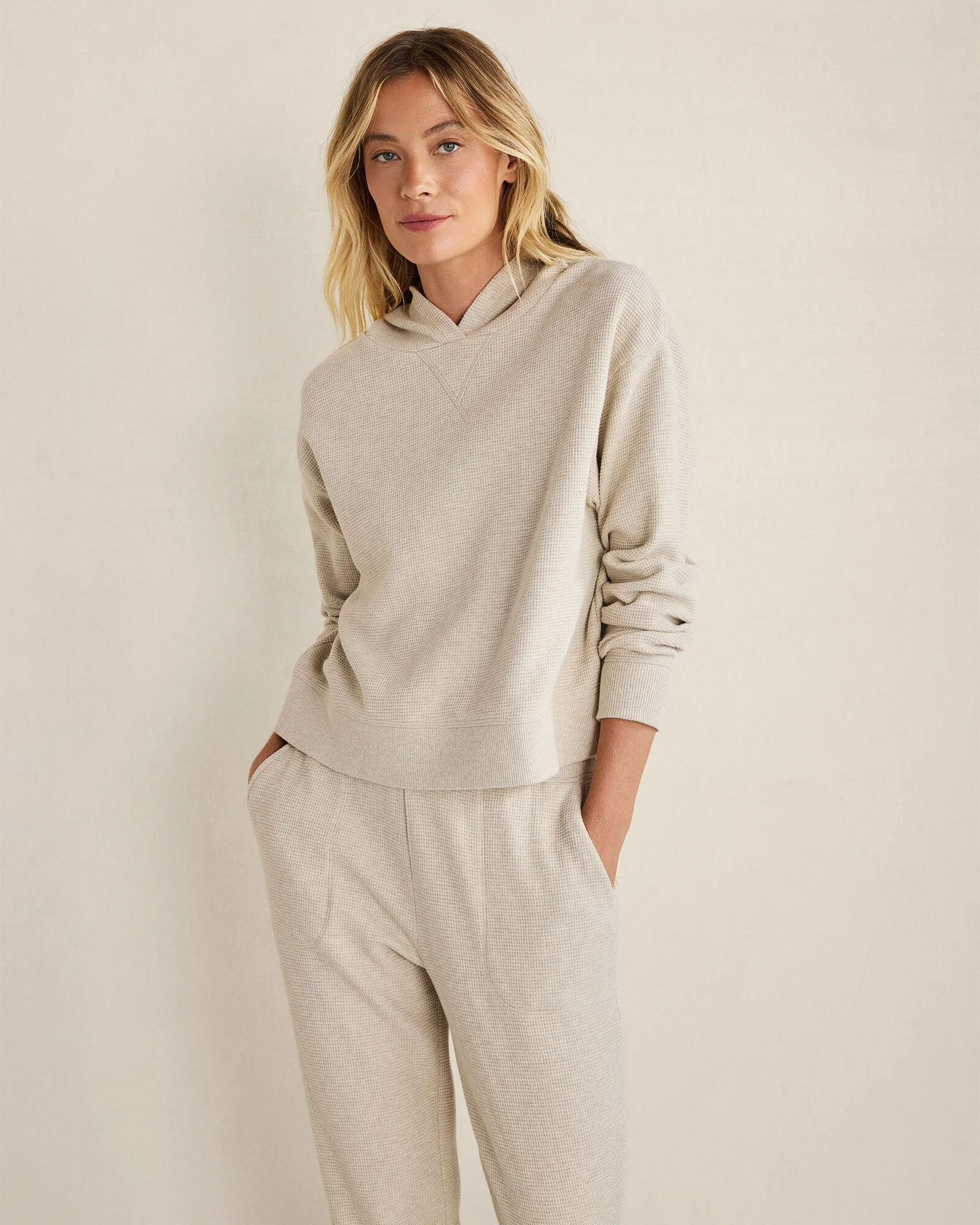 Organic Cotton Waffle Hoodie