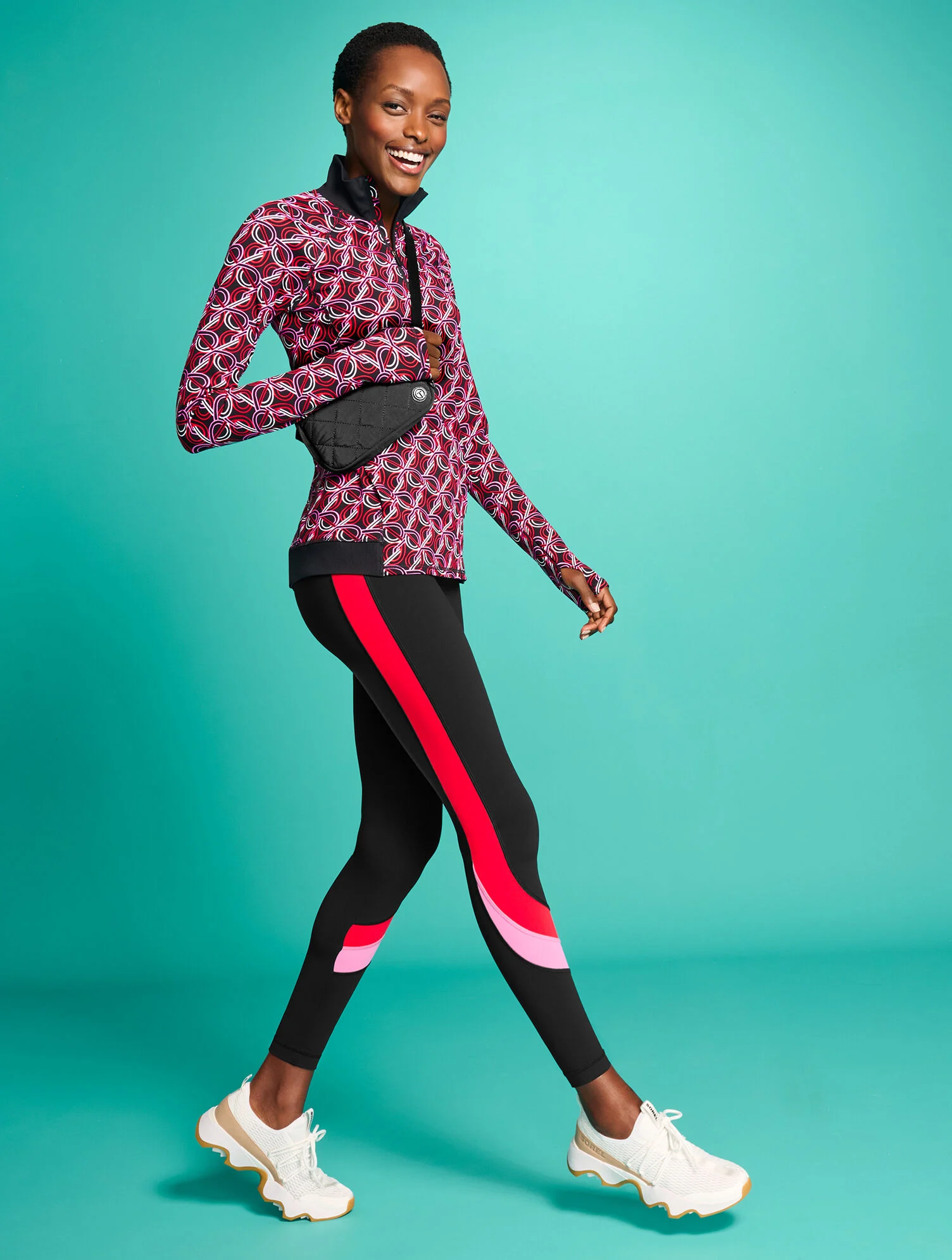 T By Talbots Quilted Nylon Belt Bag