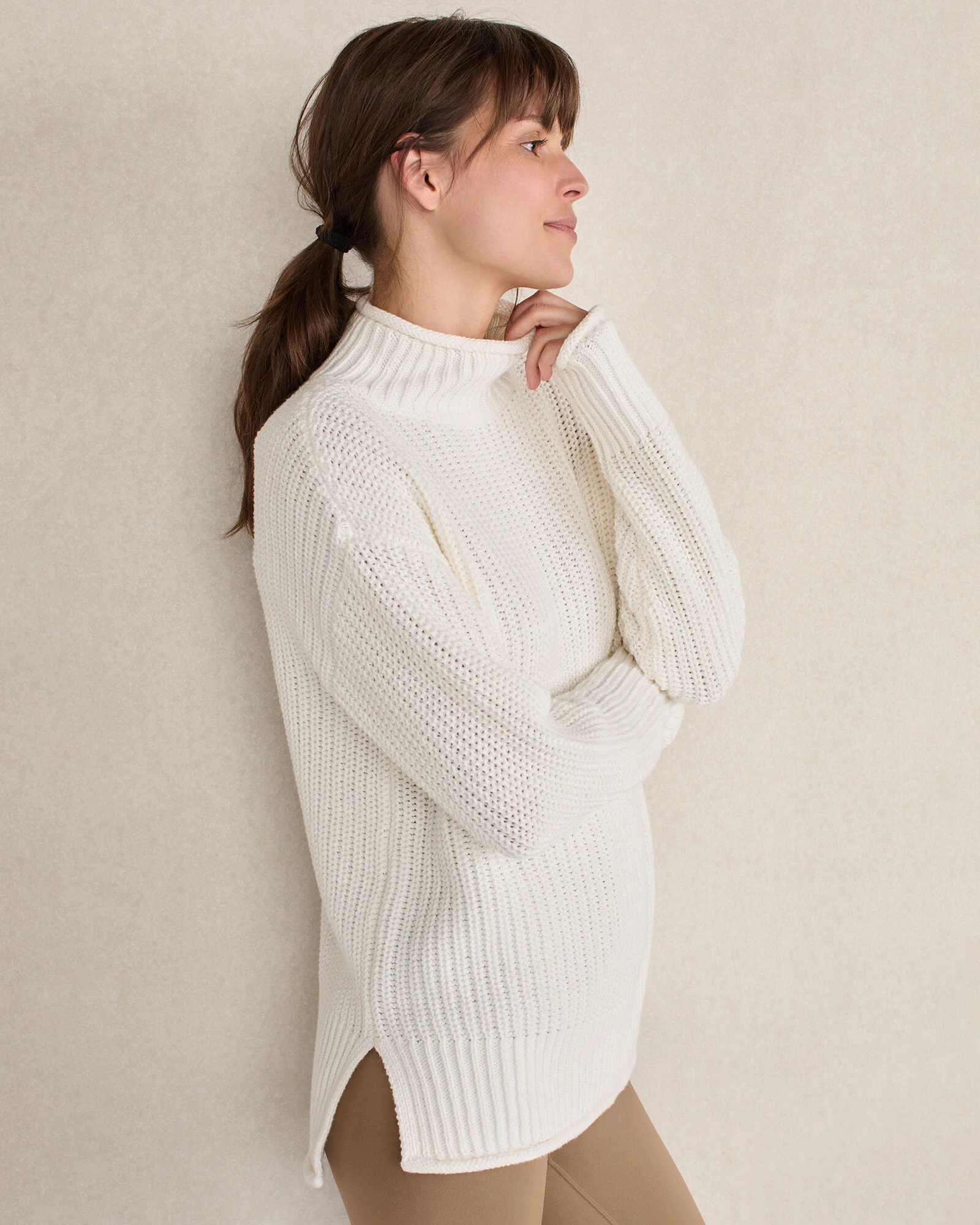 Organic Cotton Roll Neck Sweater