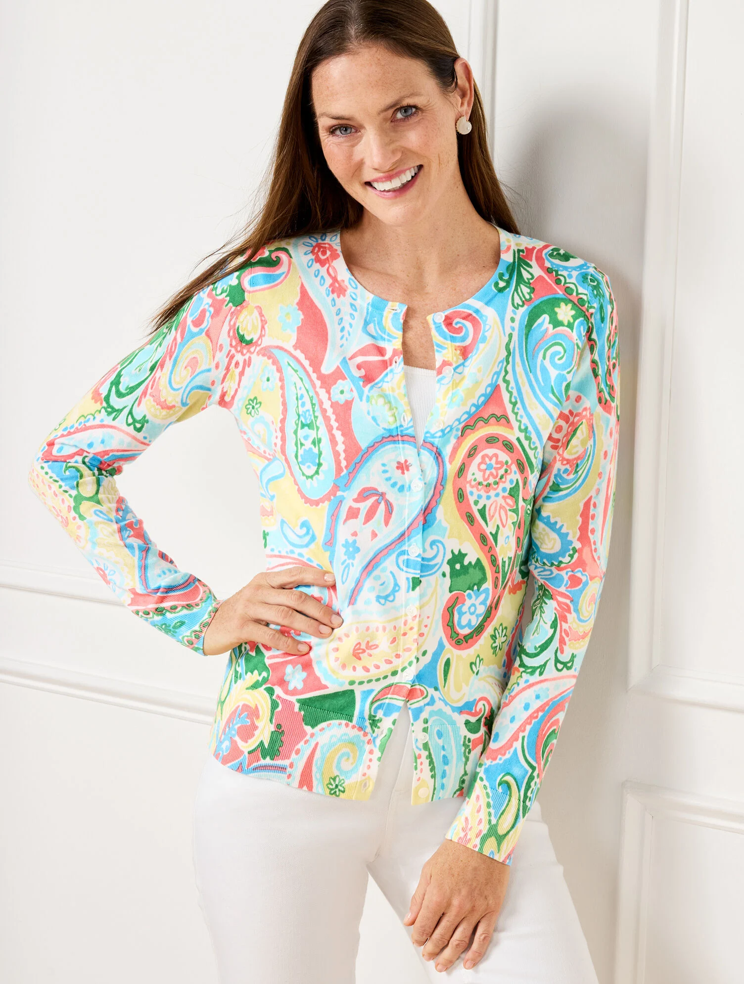 Charming Cardigan - Vibrant Paisley