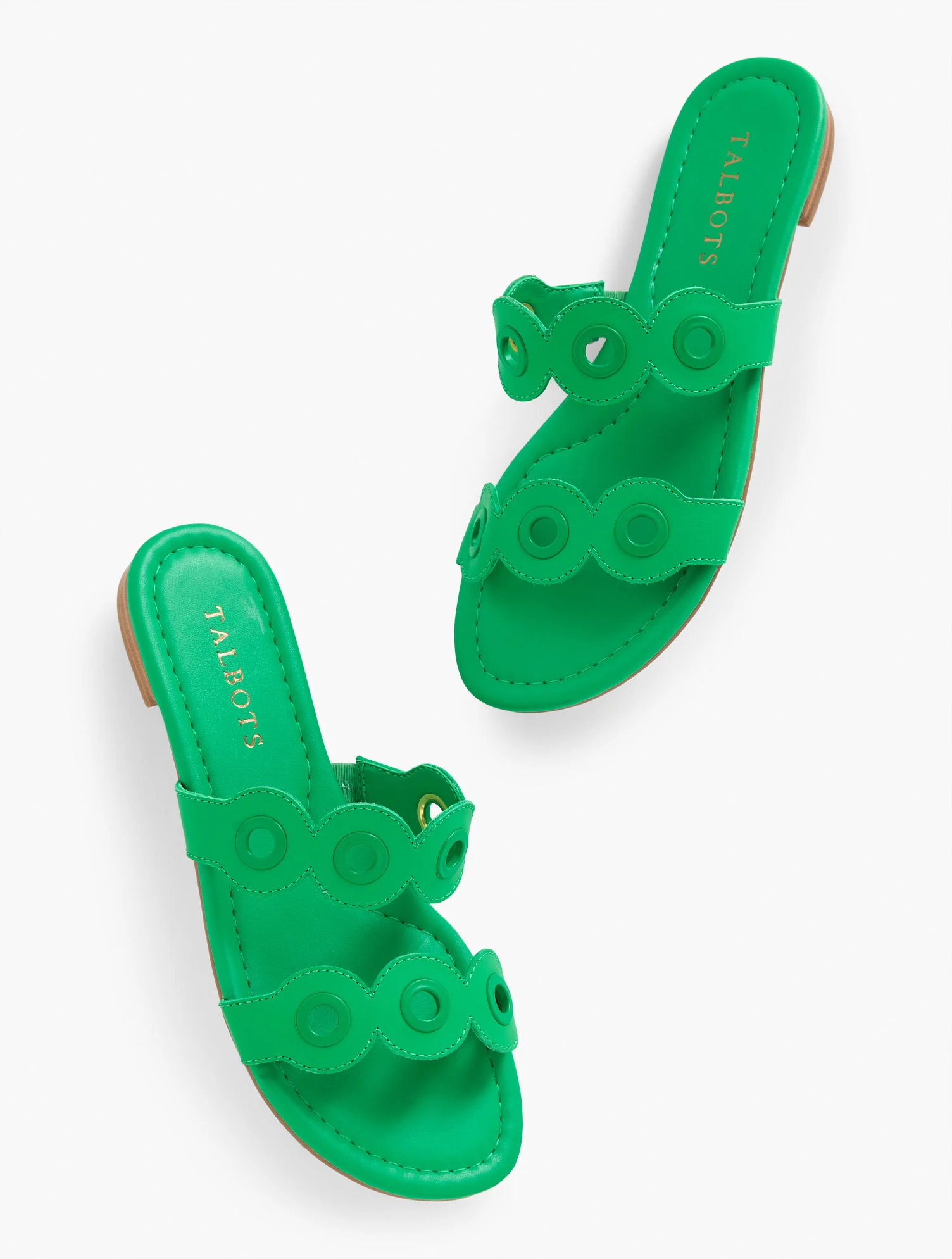 Camy Eyelet Nappa Slides