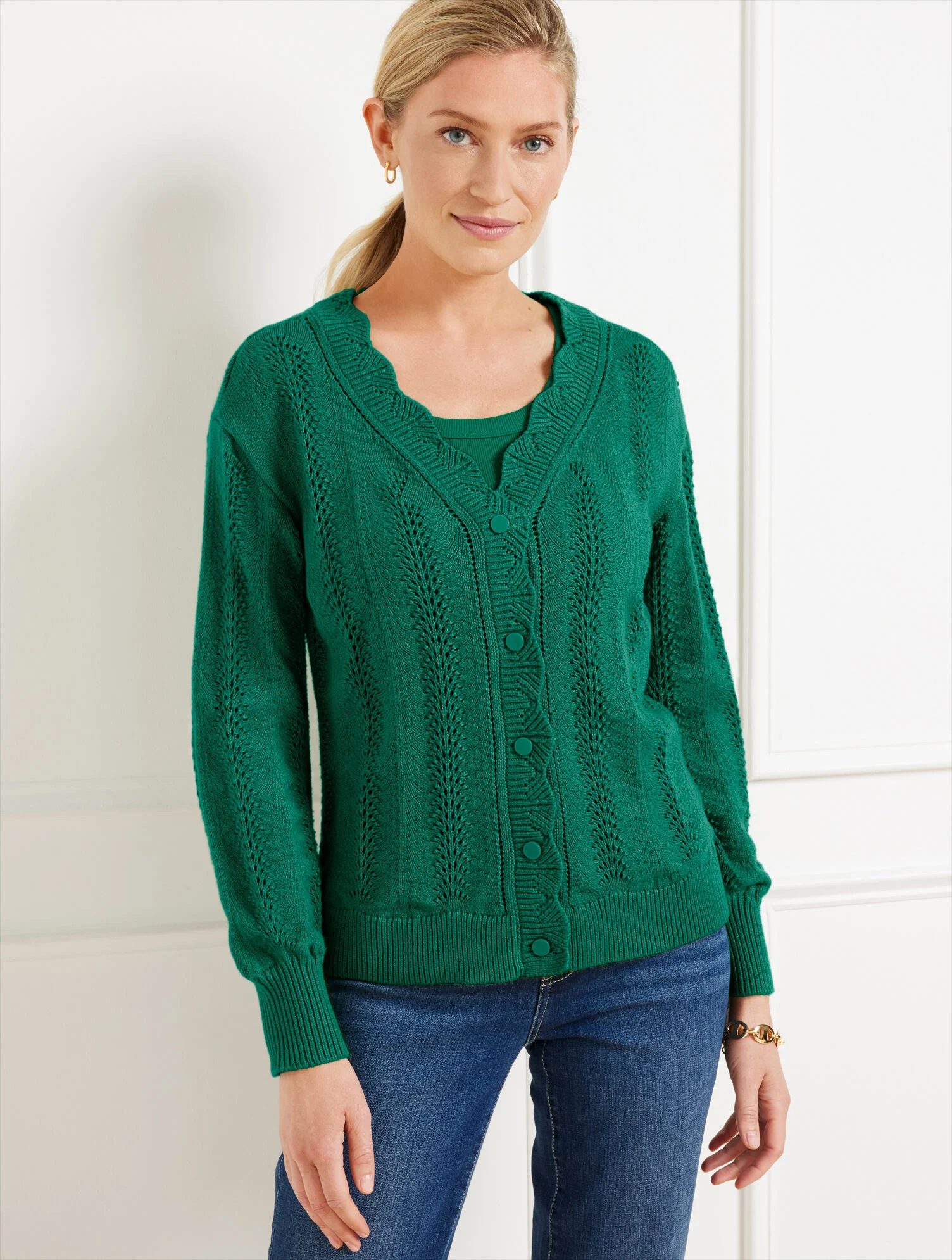 Pointelle Stitch Cardigan
