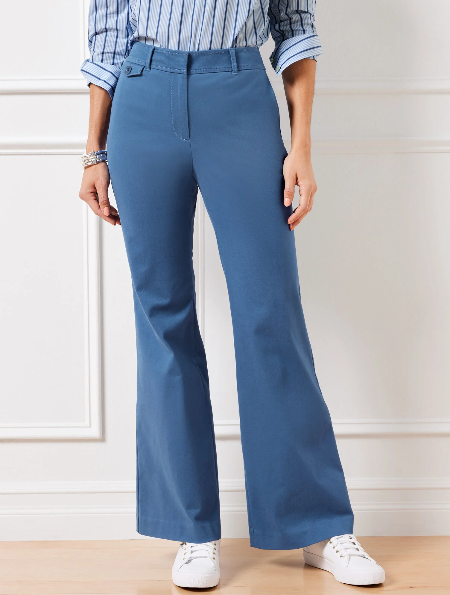 Flare Leg Twill Pants