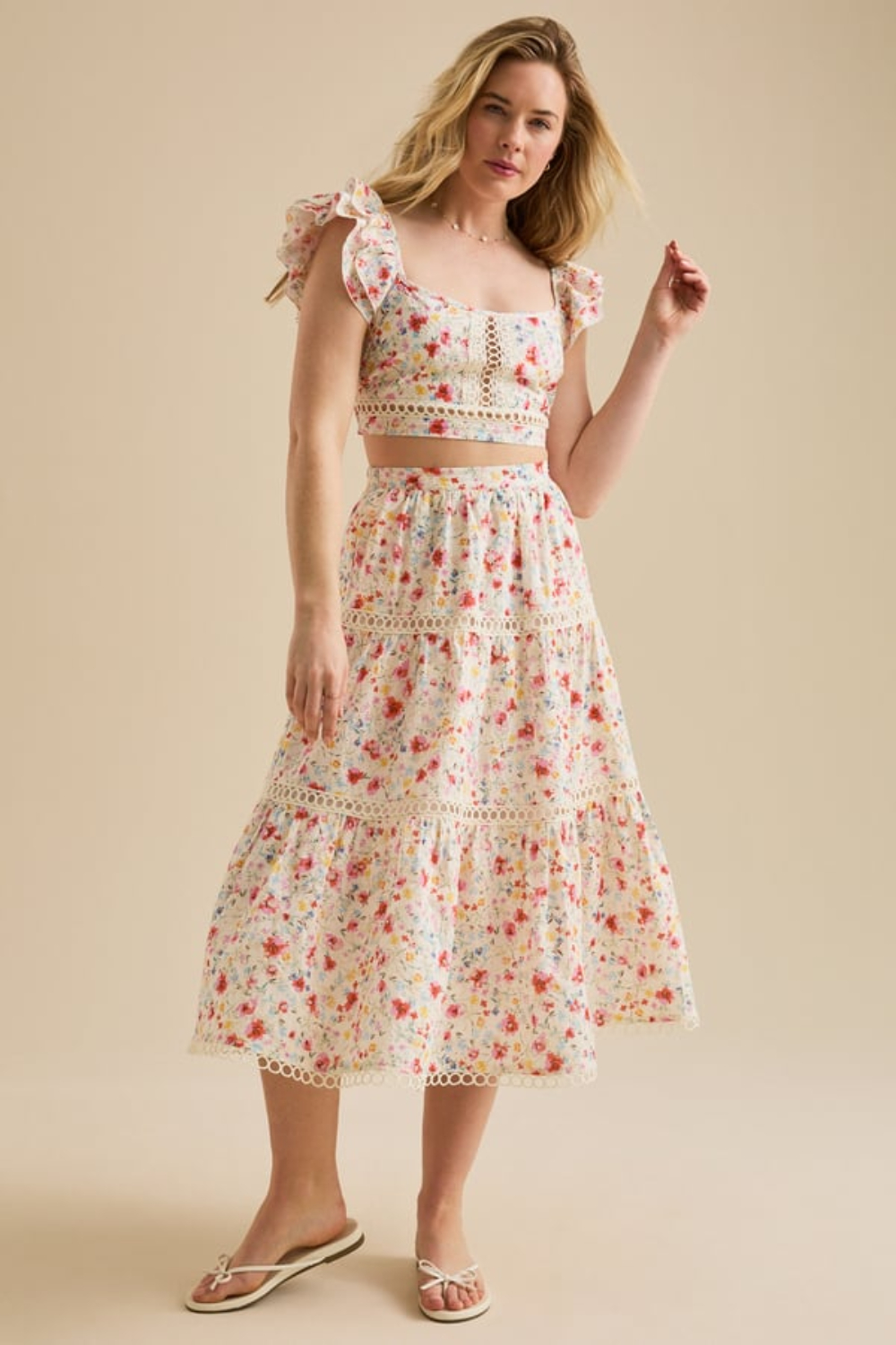 May Floral Midi Skirt