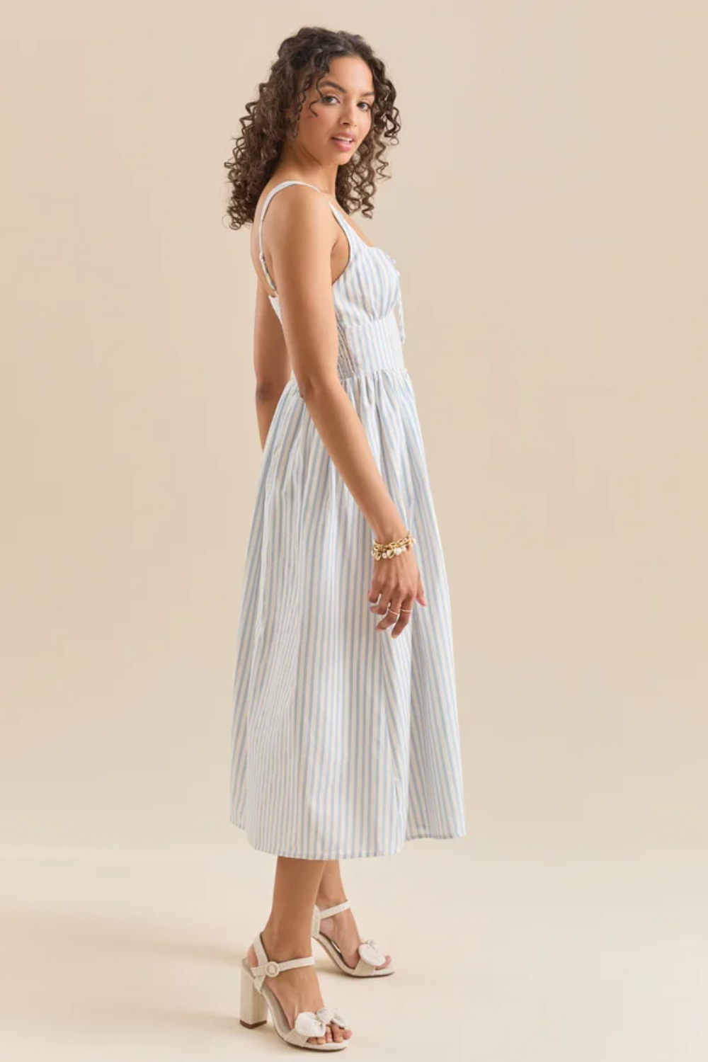 Jojo Striped Midi Dress