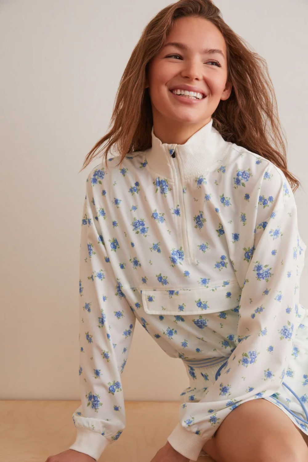 Match Point Floral Quarter Zip
