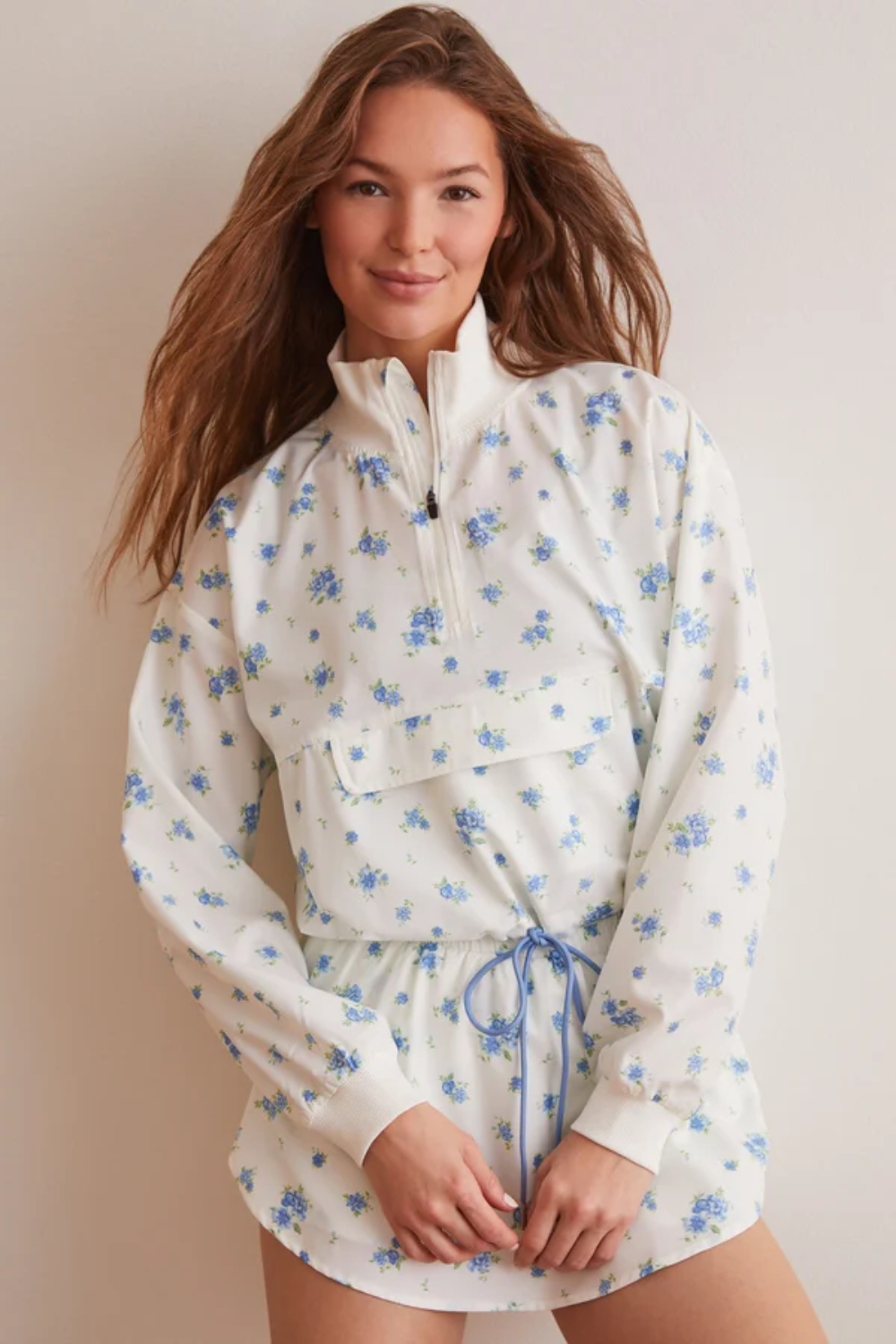 Match Point Floral Quarter Zip