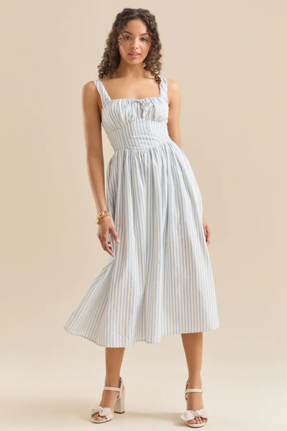 Jojo Striped Midi Dress