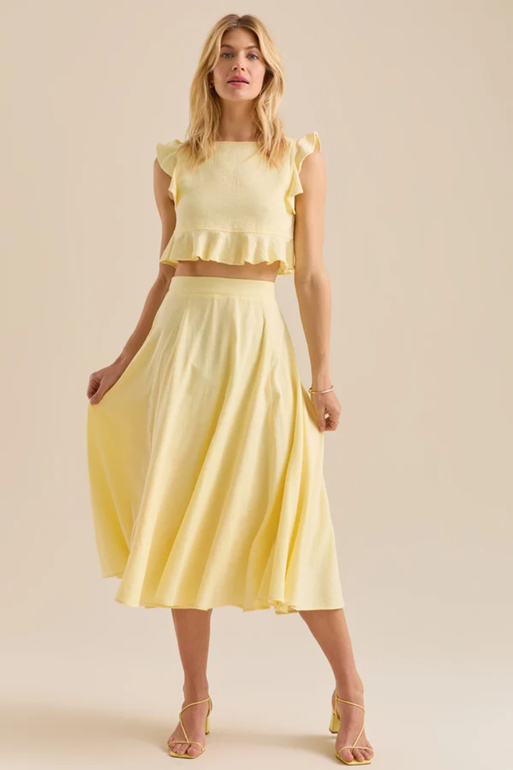 Grace Linen Midi Skirt