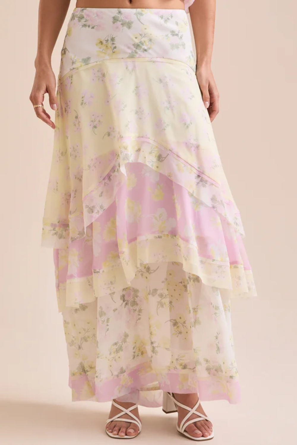 Bellani Tiered Midi Skirt