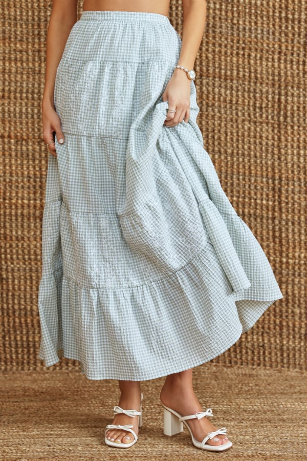 Fleur Gingham Maxi Skirt