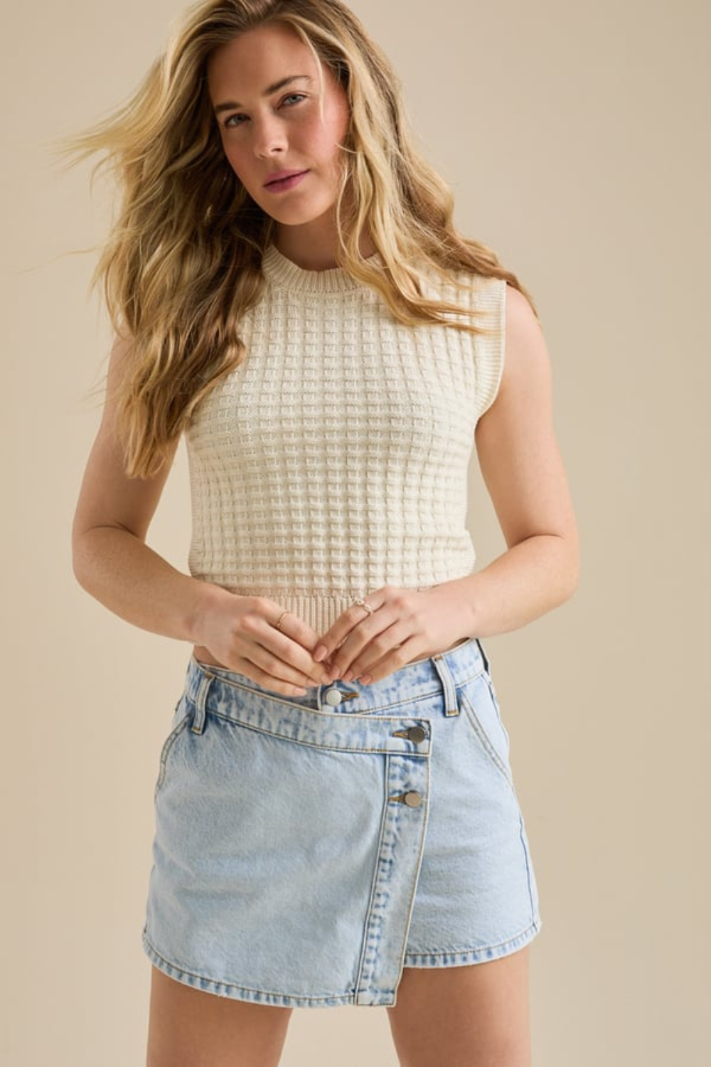 Abigail Denim Overlay Skort