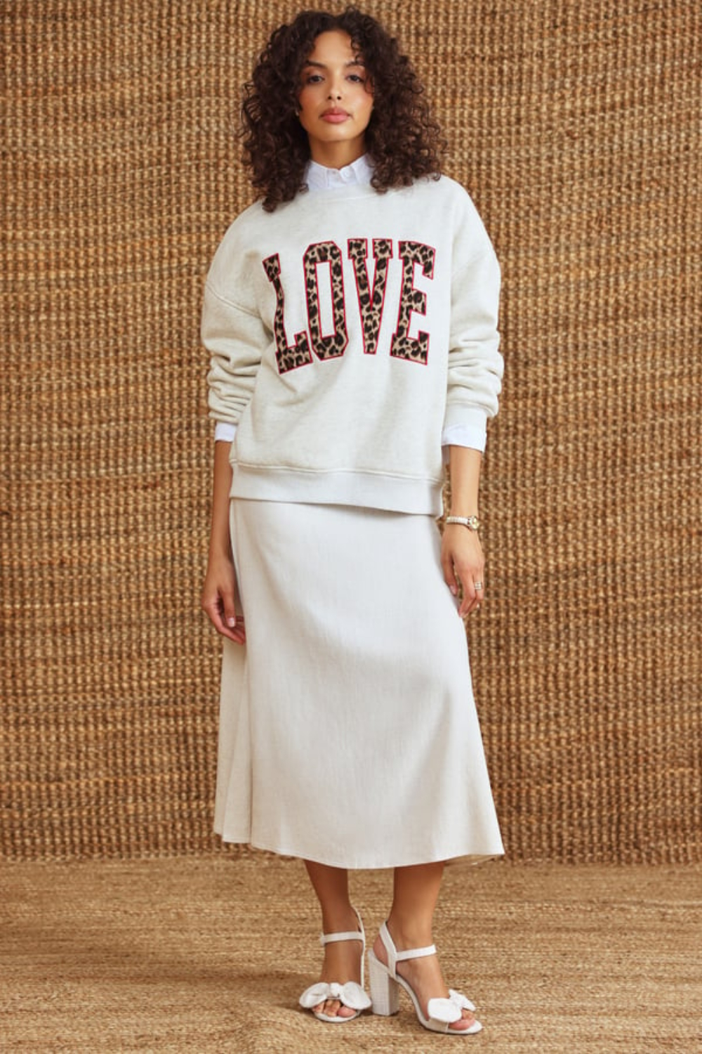 Lorrie Linen Midi Skirt