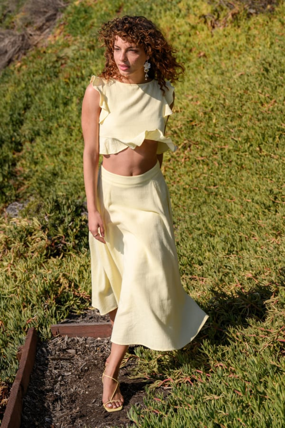 Grace Linen Midi Skirt