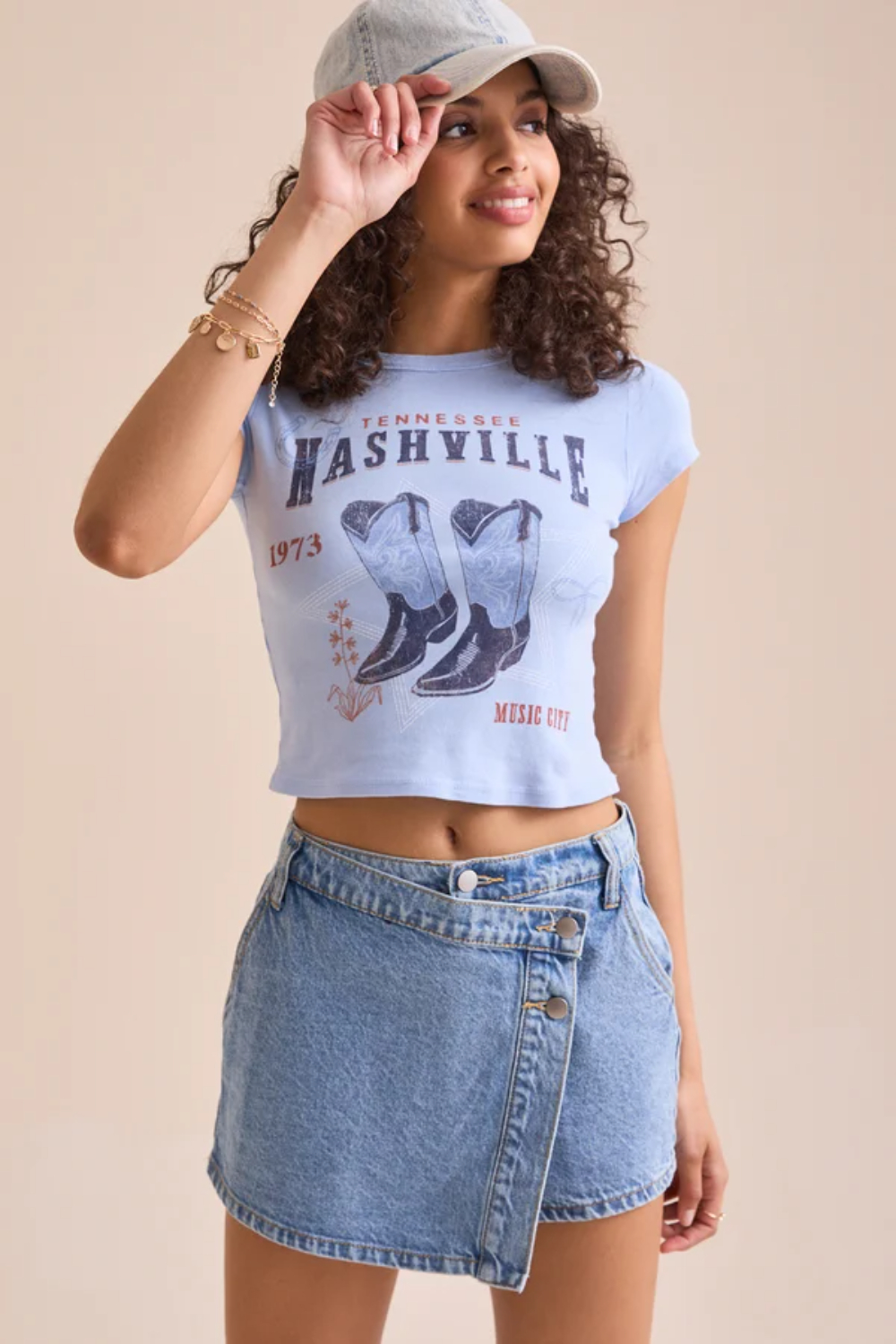 Abigail Denim Overlay Skort