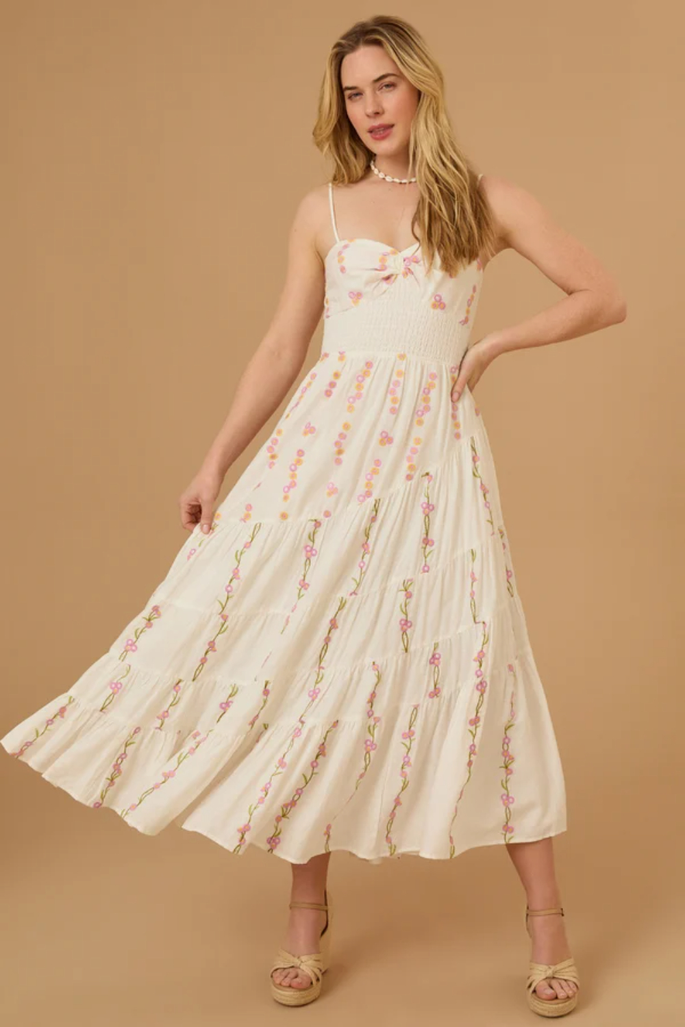 Emma Embroidered Maxi Dress