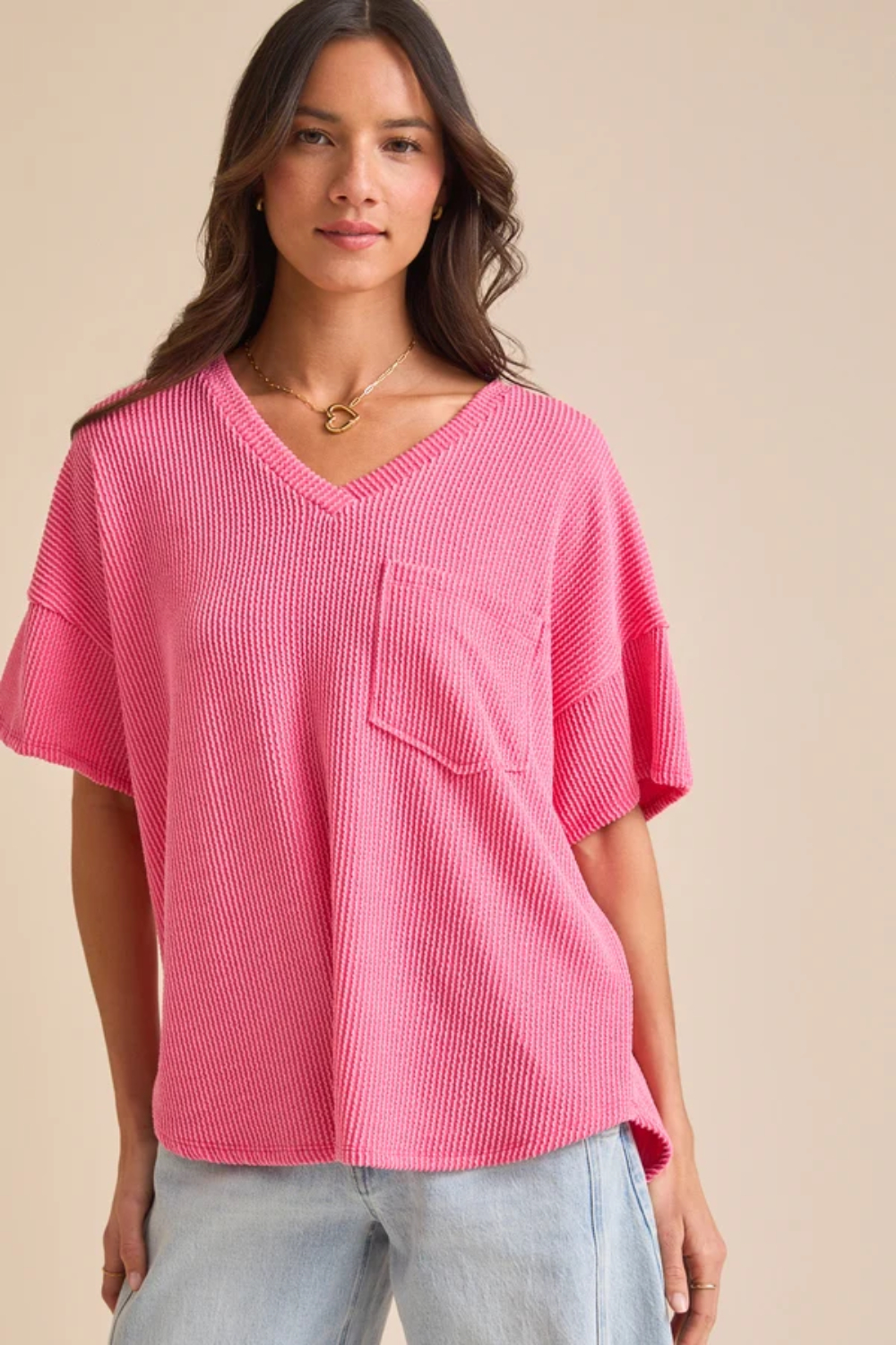 Alessia Ribbed Tunic Top