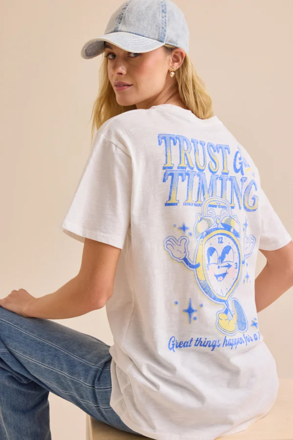 Trust God's Timing Oversized Tee
