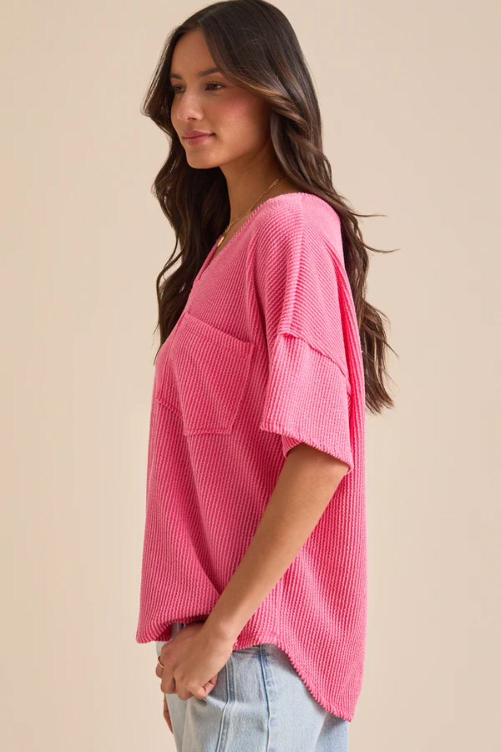 Alessia Ribbed Tunic Top