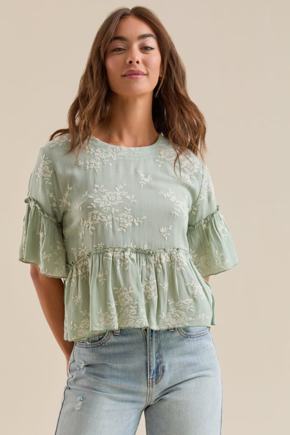 Wanda Ruffle Babydoll Top