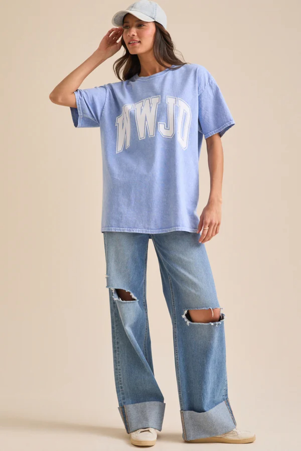 WWJD Oversized Graphic Tee