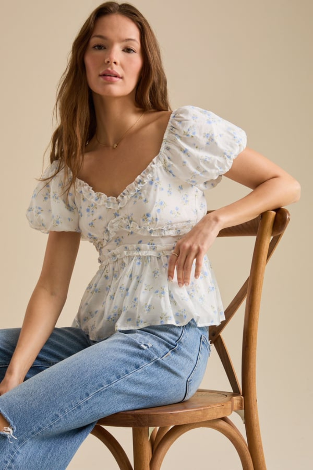 Emberlin Floral Babydoll Top