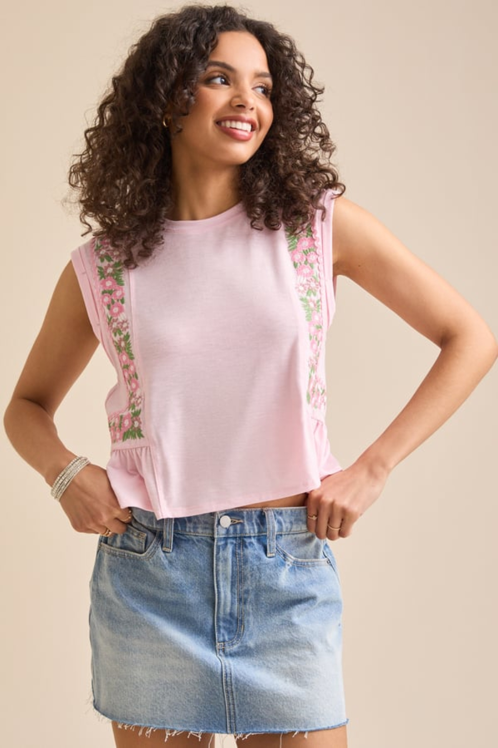 Maisey Embroidered Knit Top